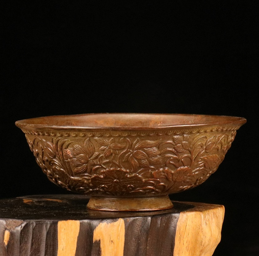 Vintage Collectible Dishes - Vintage Decorative Bronze Bowl Antique Collection