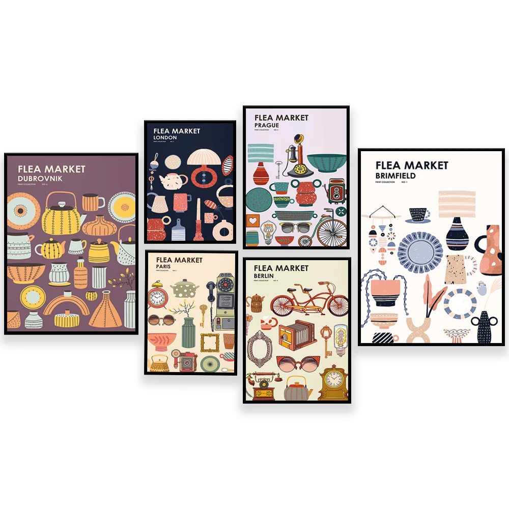 Flea Market Print Collection V - Vintage Collectible Market recension och pris