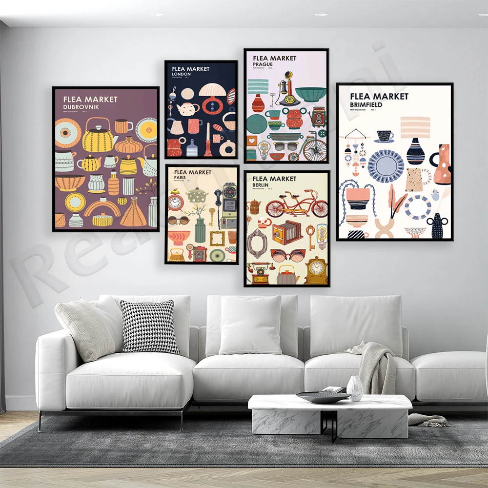 Flea Market Print Collection V - Vintage Collectible Market recension och pris
