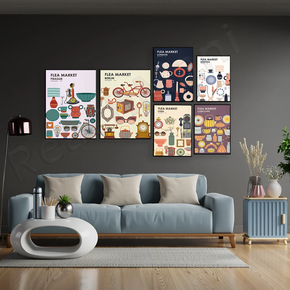 Flea Market Print Collection V - Vintage Collectible Market recension och pris