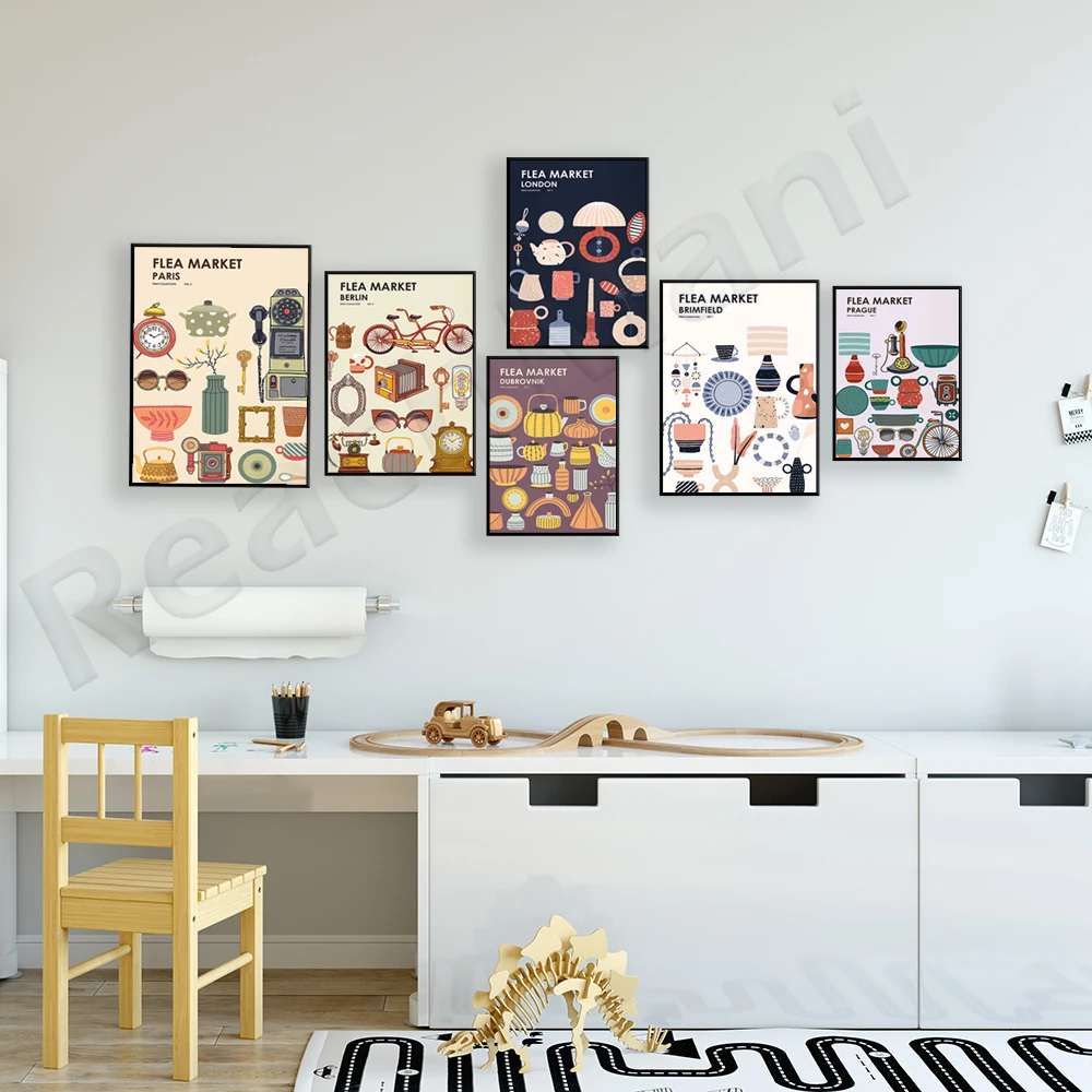 Flea Market Print Collection V - Vintage Collectible Market recension och pris