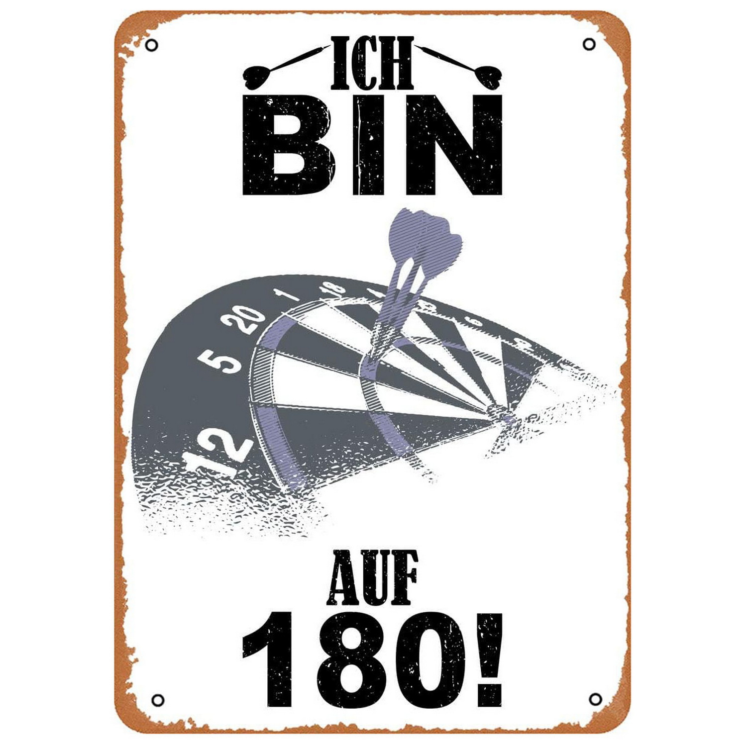 Vintage Darts & Beer Tin Sign, - Vintage Collectible Plates recension och pris