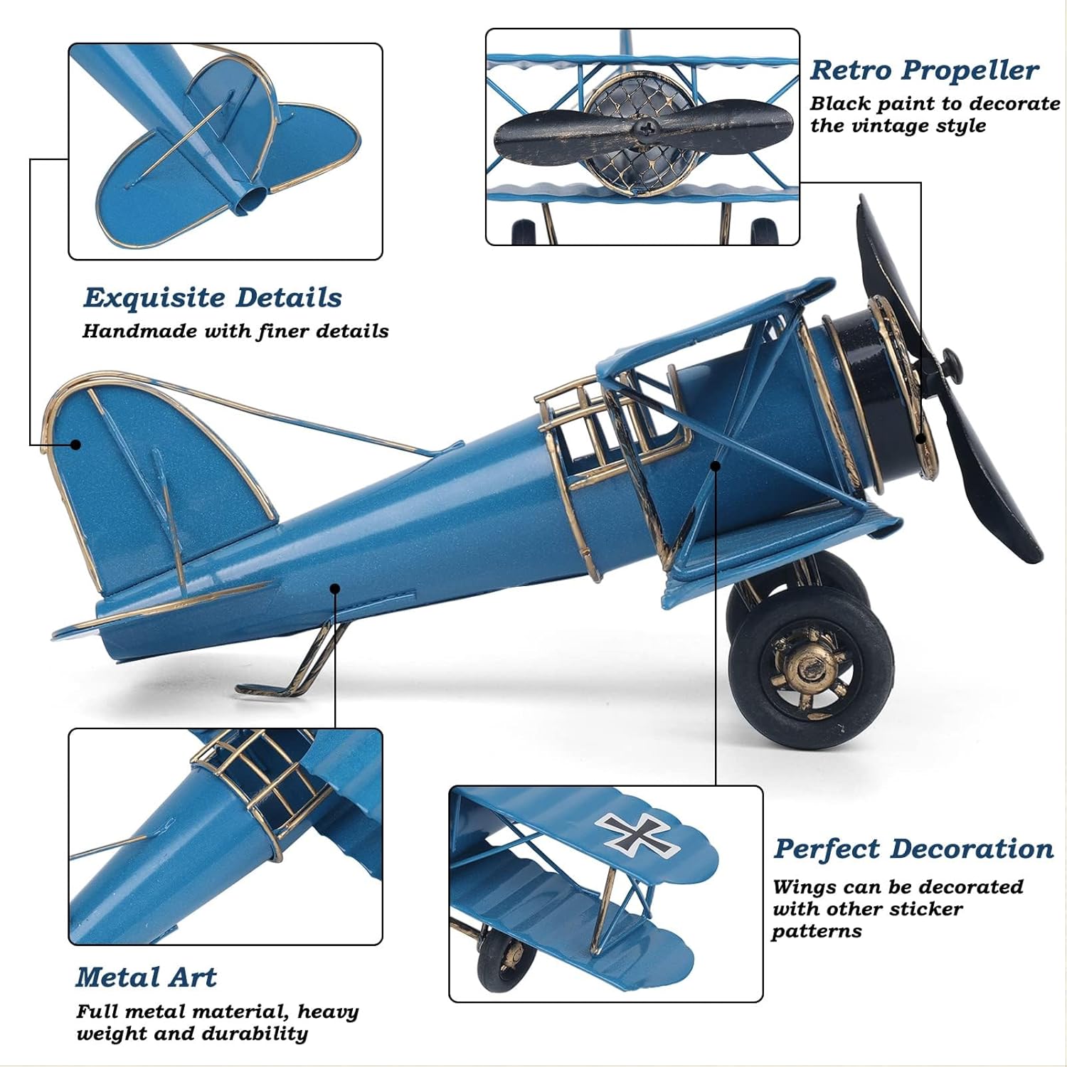 Vintage Metal Airplane Model R - Vintage Collectible Furniture recension och pris