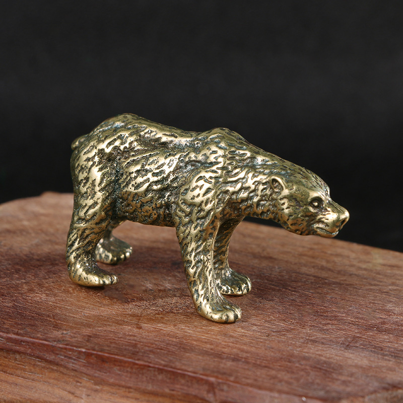 1PC Vintage Solid Brass Bear S - Vintage Collectible Bears recension och pris