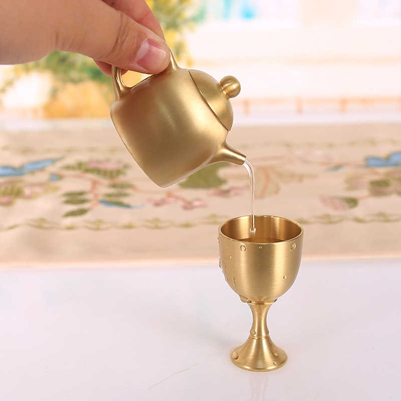 Brass Mini Teapot, Chinese Sty - Vintage Collectible Furniture recension och pris