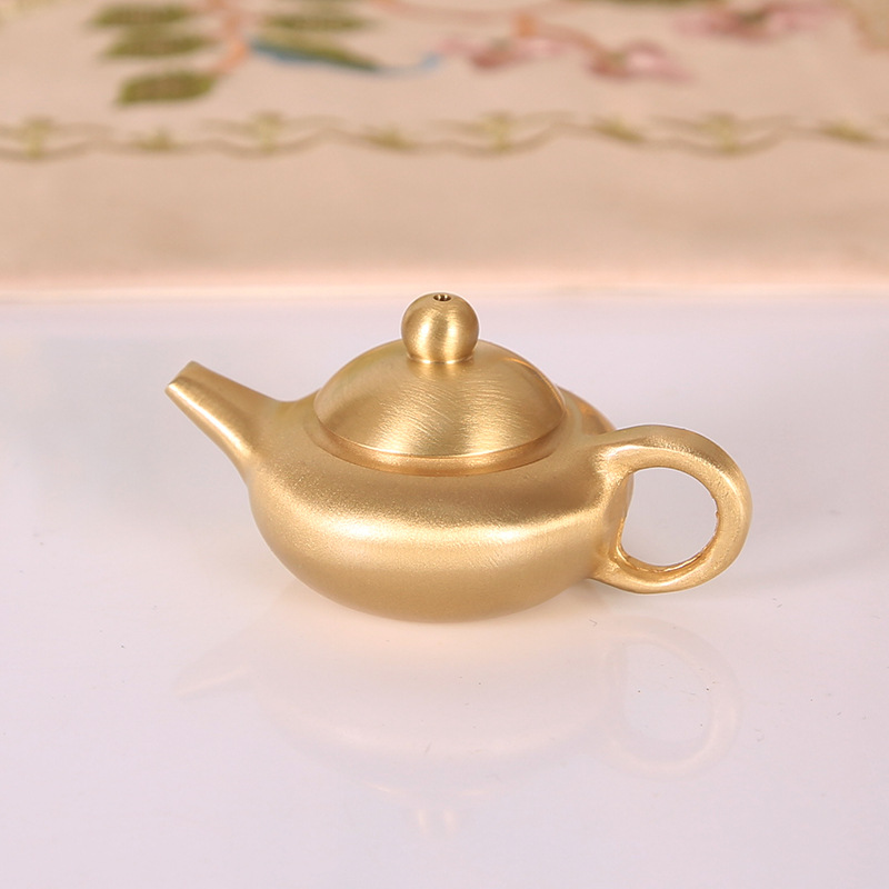 Brass Mini Teapot, Chinese Sty - Vintage Collectible Furniture recension och pris