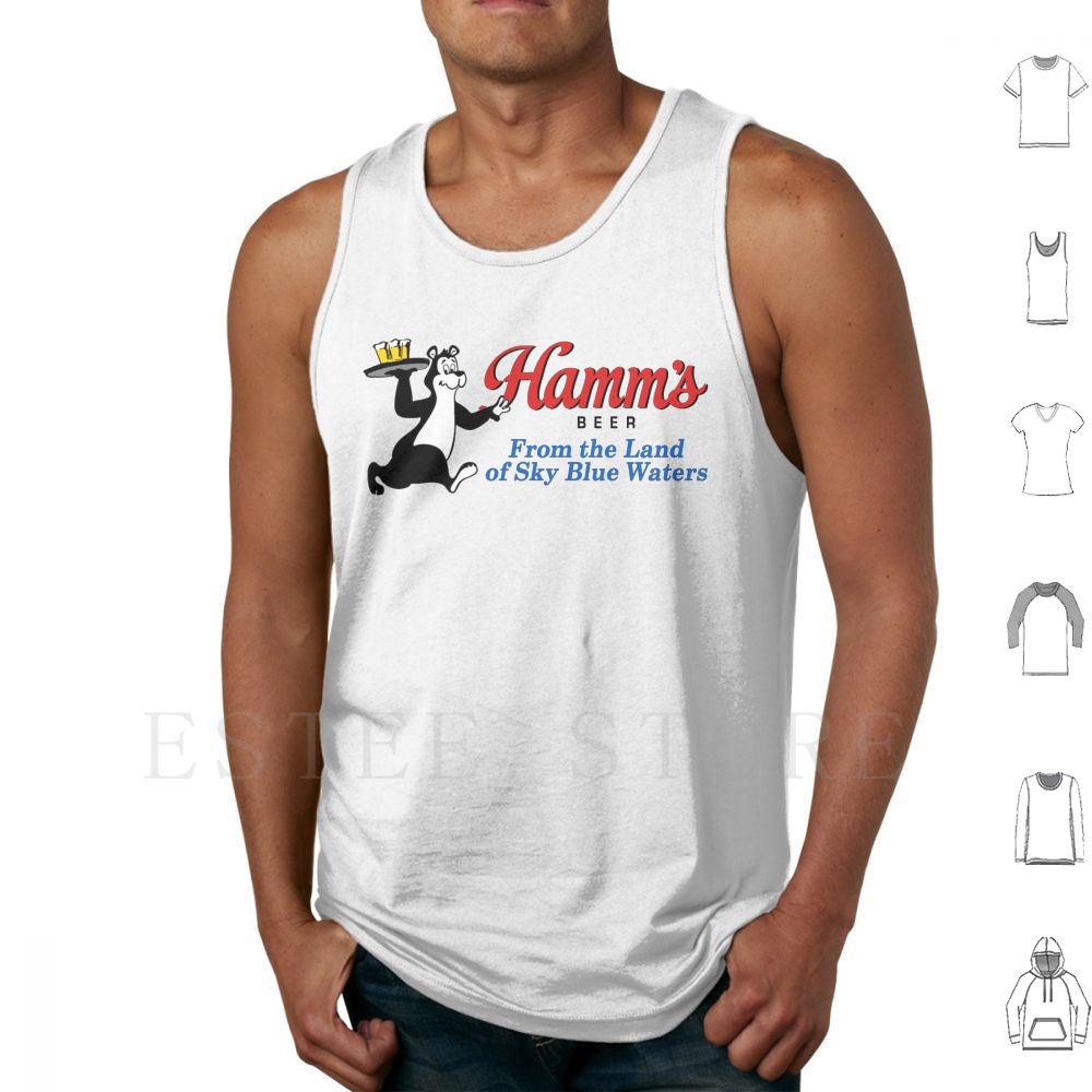Hamm's Beer Bear Design Tank T - Vintage Collectible Bears recension och pris