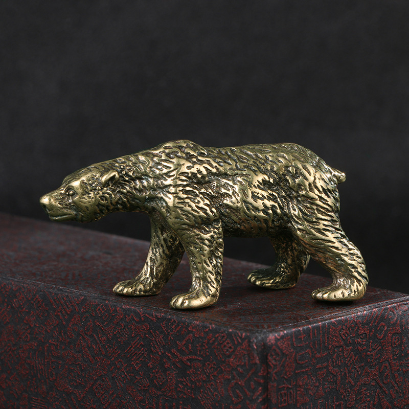 Vintage Chinese Solid Brass Be - Vintage Collectible Bears recension och pris