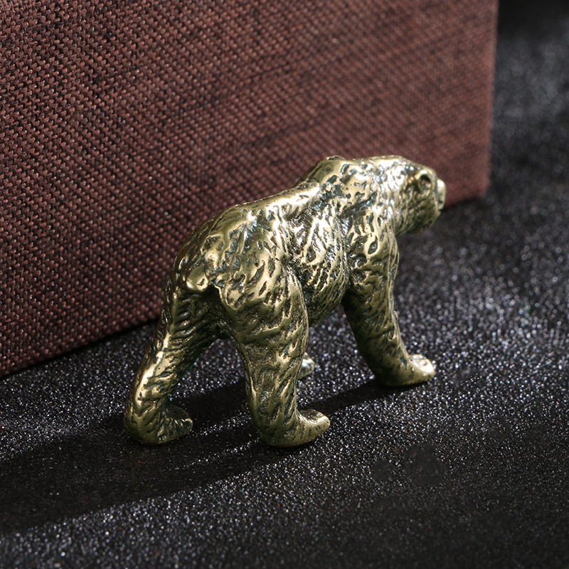 Vintage Chinese Solid Brass Be - Vintage Collectible Bears recension och pris