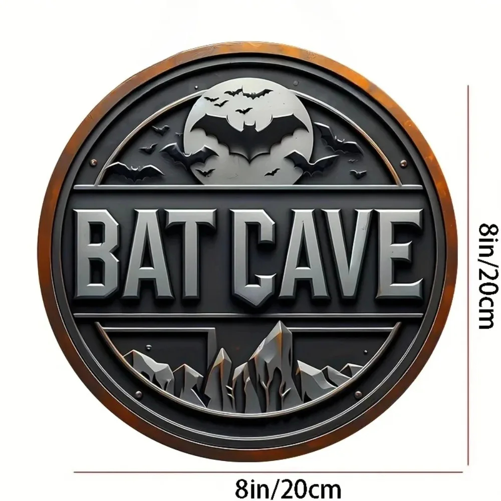 Vintage Batcave Metal Sign - 8 - Vintage Collectible Plates recension och pris