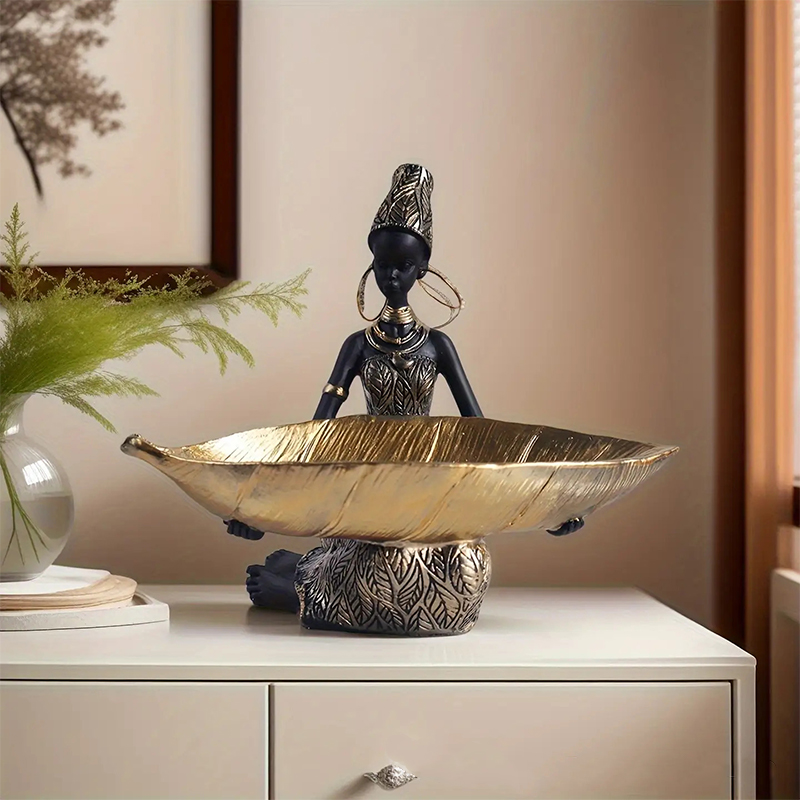 African Girl Holding A Plate S - Vintage Collectible Furniture recension och pris