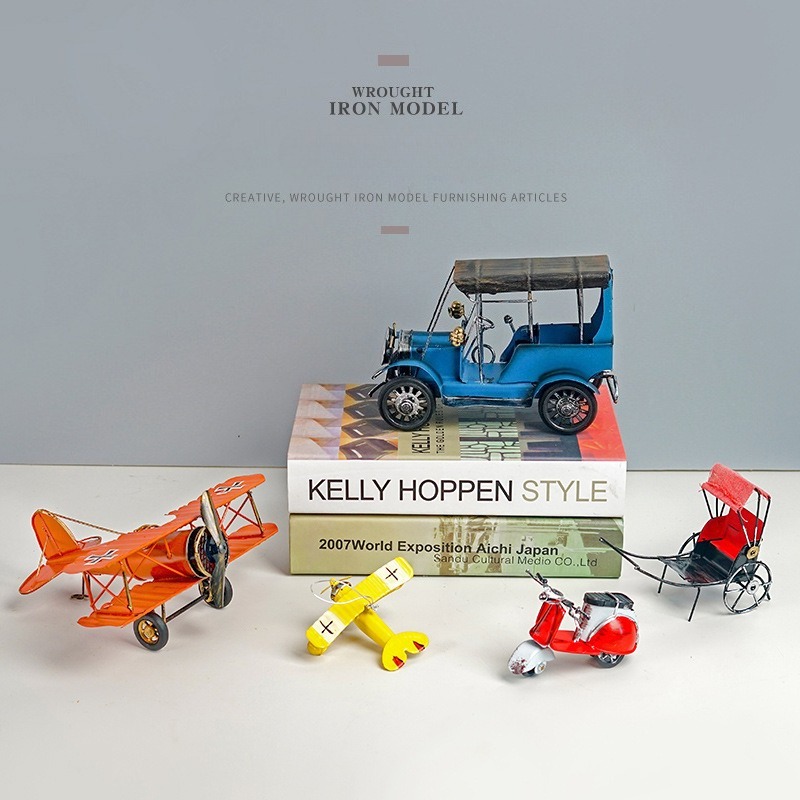 Vintage Retro Metal Plane Moto - Vintage Collectible Furniture recension och pris