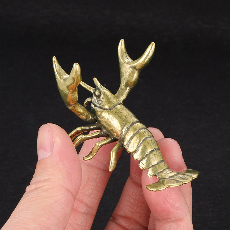【F】Solid Brass Crayfish Orname - Vintage Collectible Furniture recension och pris