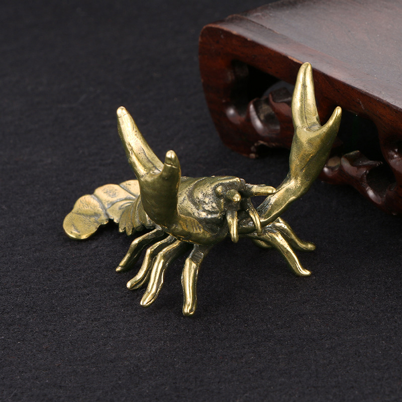 【F】Solid Brass Crayfish Orname - Vintage Collectible Furniture recension och pris