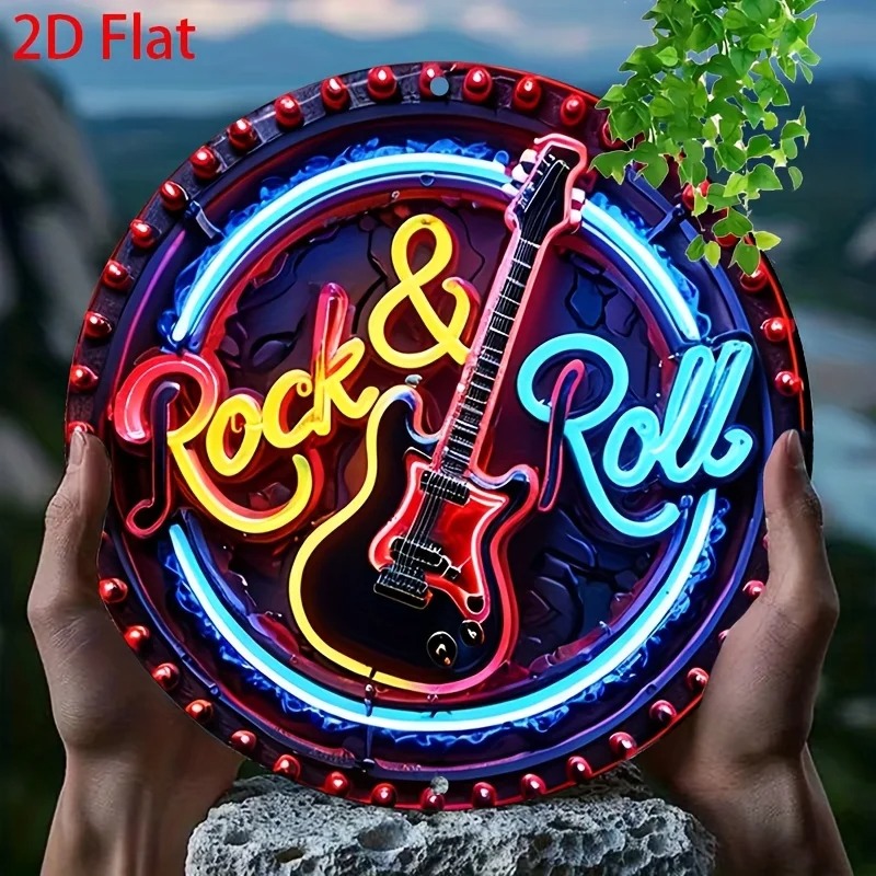 A Vintage Rock Neon Sign, 2Dfl - Vintage Collectible Plates recension och pris