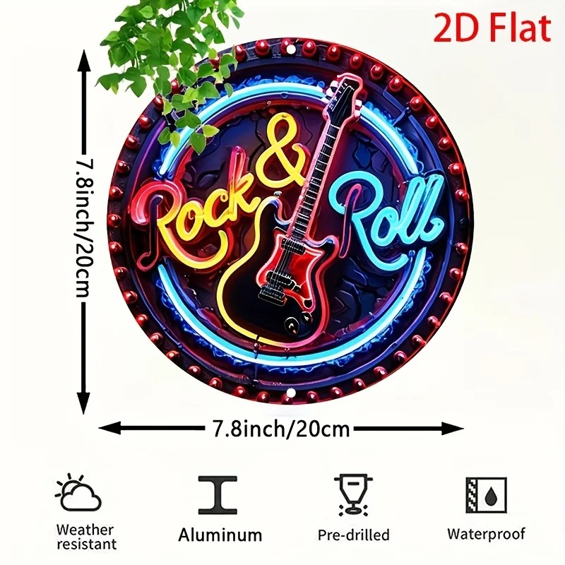 A Vintage Rock Neon Sign, 2Dfl - Vintage Collectible Plates recension och pris