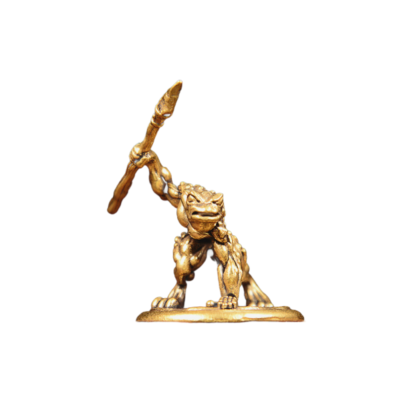 Vintage Brass Frog Warrior Fig - Vintage Collectible Furniture recension och pris