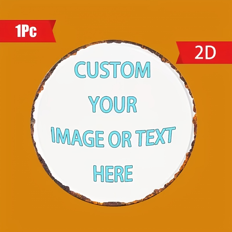 Custom Round Metal Tin Sign, P - Vintage Collectible Plates recension och pris